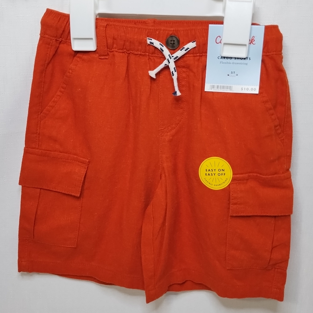 NEW!!! Cat & Jack 5T Kids Orange Cargo Shorts